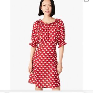 COPY - NWT Kate Spade Block Flower Fluid Dress In Lava Falls